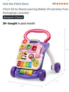 new! vtech sit - stand walker